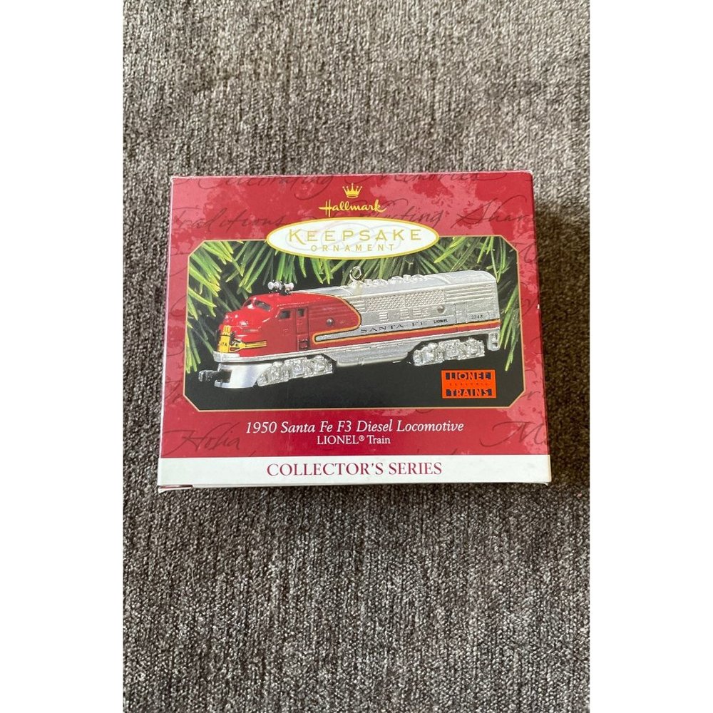 Hallmark Lionel Train ornament 1997 Santa Fe F3 Diesel Locomotive